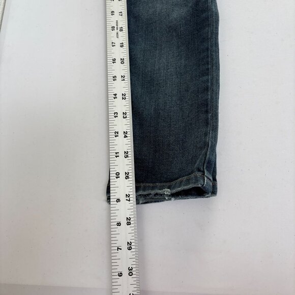 Free People Distressed Overalls Size 24 Blue Denim Jeans Bib Side Zipper - Picture 14 of 15